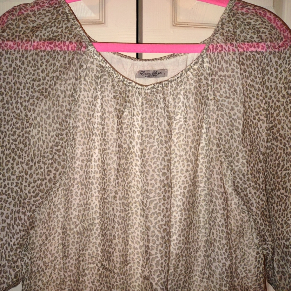 WOMEN'S SZ LG ELENA BALDI BLOUSE